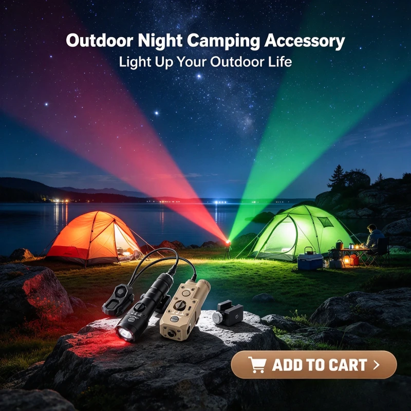Red Green Dual Beam Illumination Kit, Remote Switch Included, Bright Focused Beam, Adjustable Bracket, Outdoor Gear
