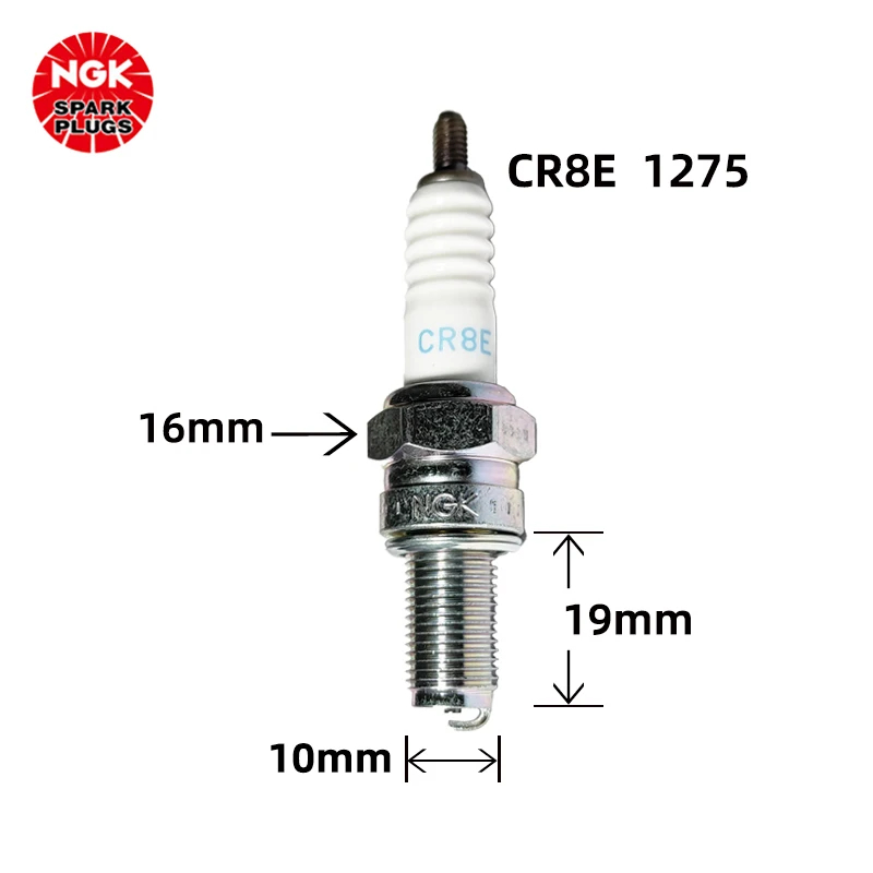 NGK Motorcycle Spark Plug CR8E Suitable for Da Changjiang/Ji 'nan Light riding Suzuki(1pcs)