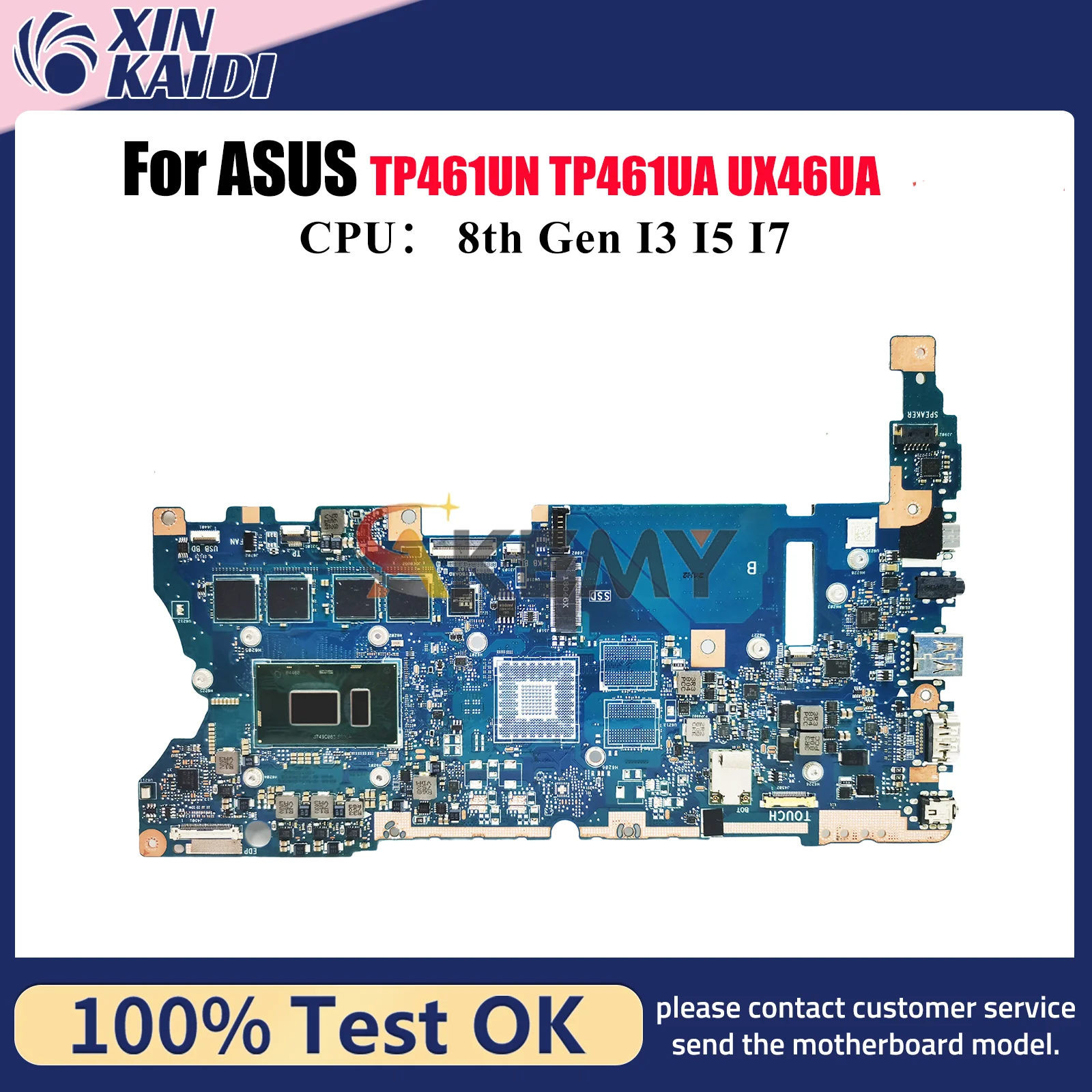 

UX461UA Материнская плата для ноутбука ASUS ZenBook UX46UN TP461UA UX46UA TP461UN UX461 Материнская плата с процессором I3 I5 I7 100% tests OK stk