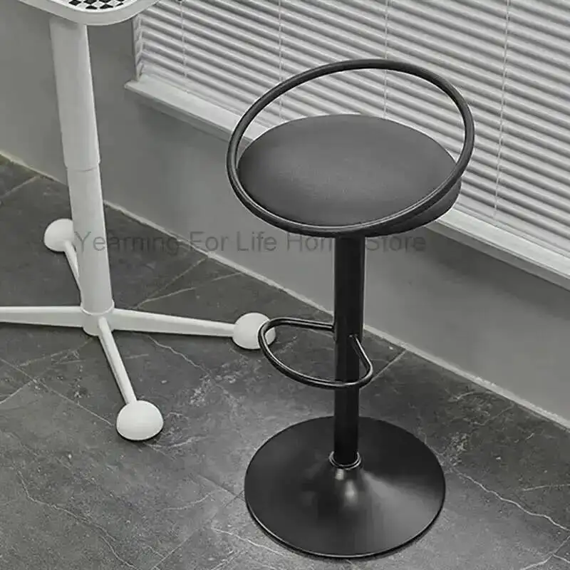 

Дизайнерские регулируемые металлические стулья-барные стулья в минималистичном стиле для интерьера бистро и ресторанов, легкие круглые стулья в скандинавском стиле