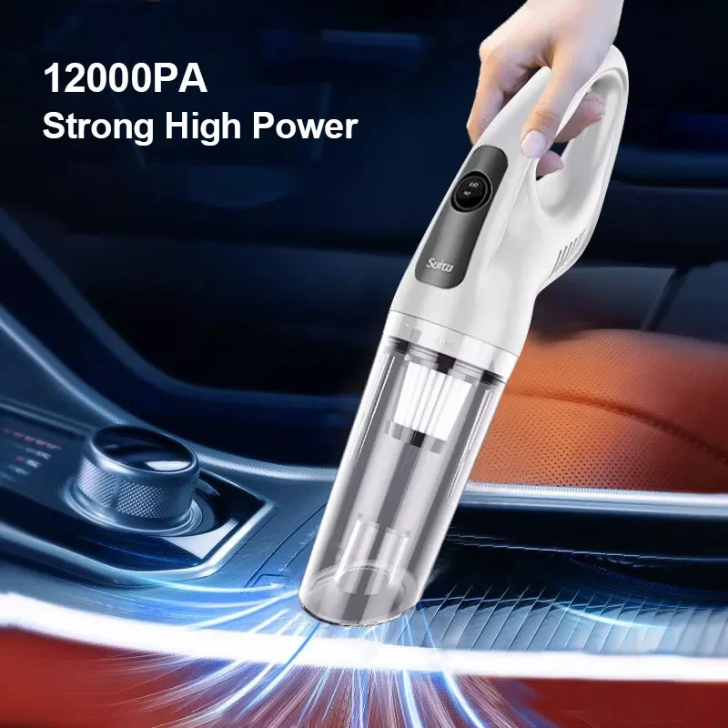 Chargeable Smart Vacuum Cleaner Handheld 12000PA Suction Multifunction Cordless Car Vacuum Cleaner Car Home Appliance