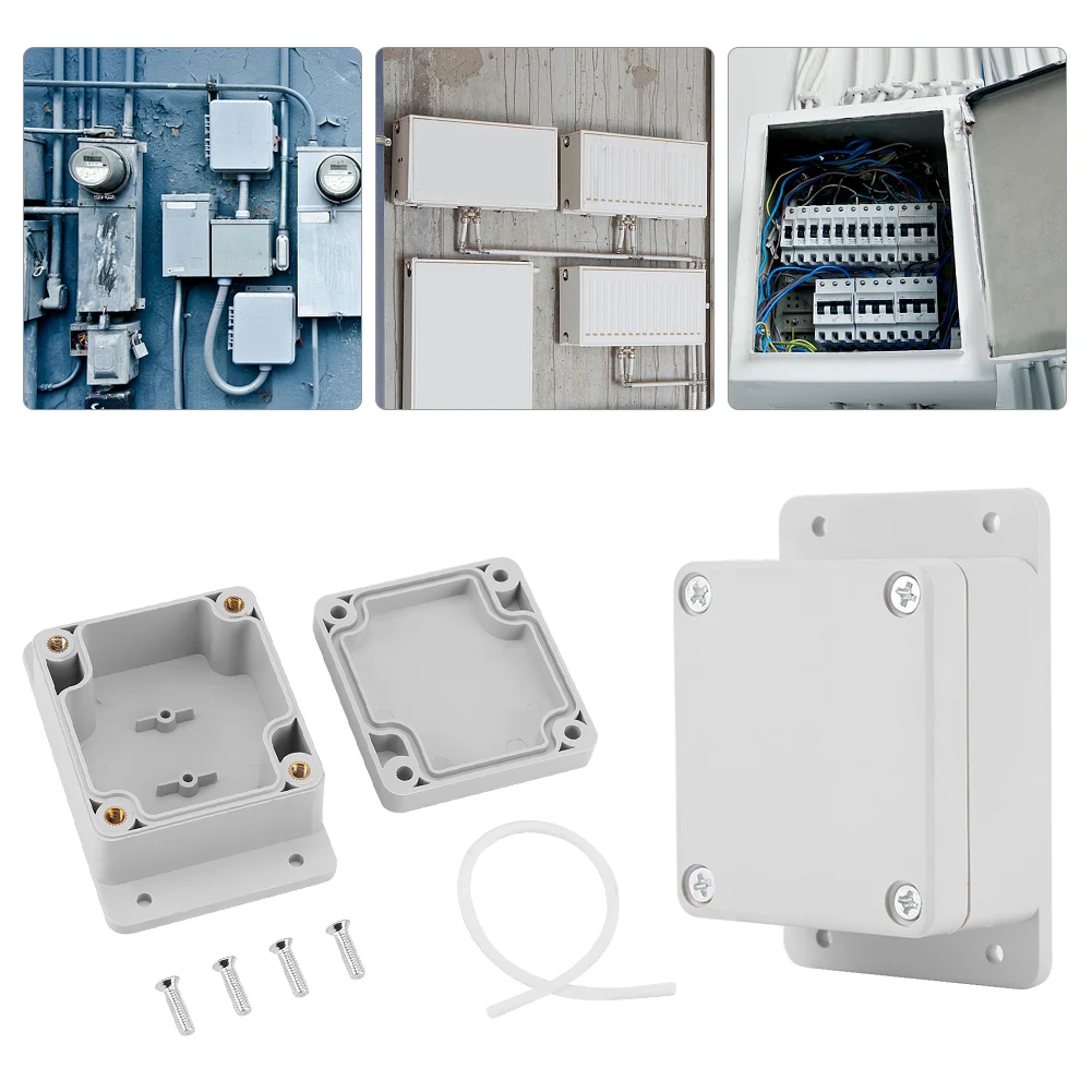 Connection Box Water resistant IP65 ABS Electrical Project Box Enclosure Instrument Case Junction Box Wiring Connection Box