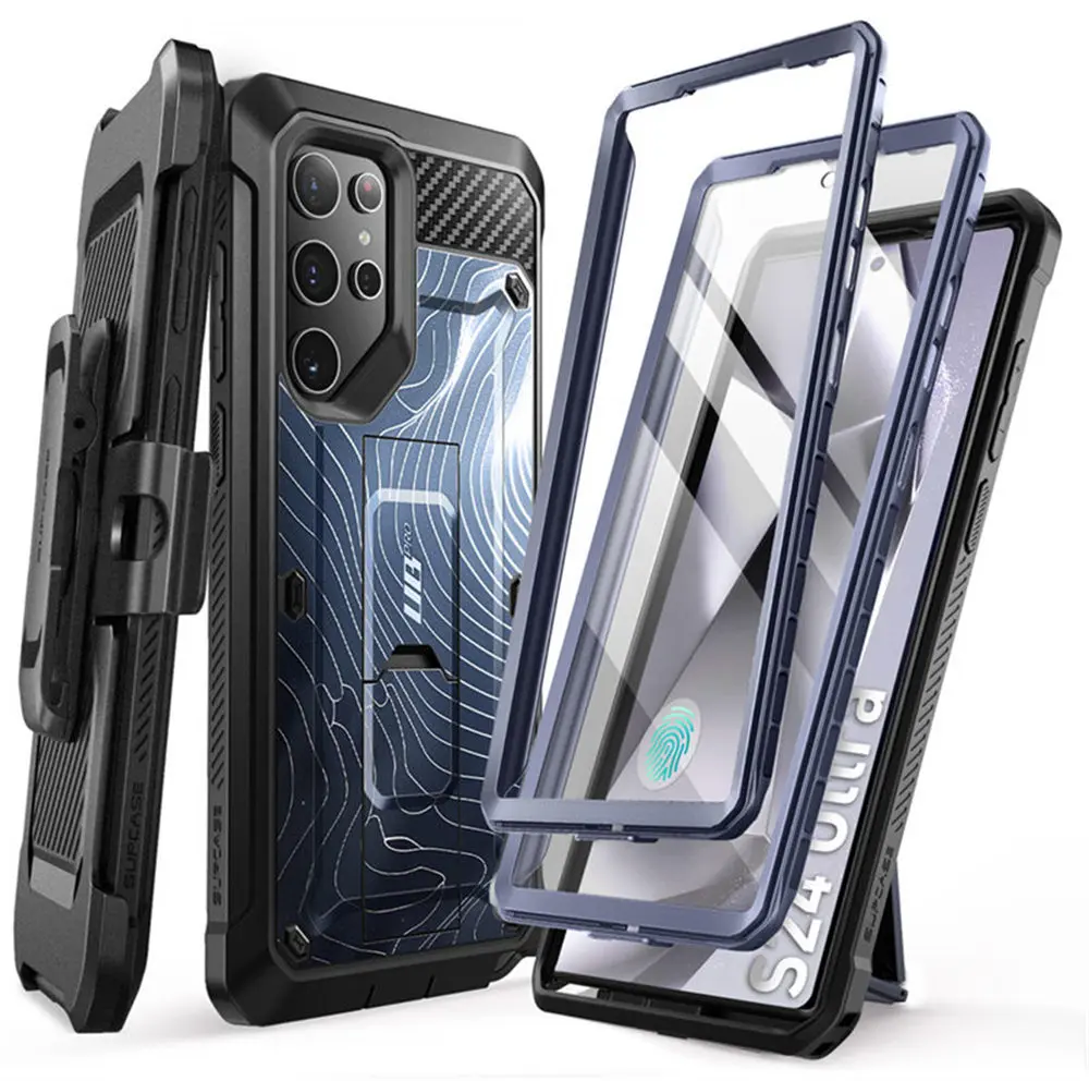 SUPCASE For Samsung Galaxy S24 Ultra Case UB Pro Full-Body Dual Layer Rugged Belt-Clip Phone Case with Built-in Screen Protector