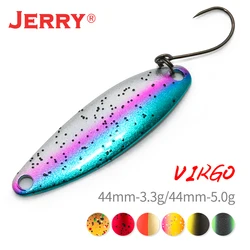 Jerry Virgo1pc cucharas de trucha de área, Señuelos de Pesca profesionales de alta calidad, cebo giratorio de agua dulce, aparejos de pesca