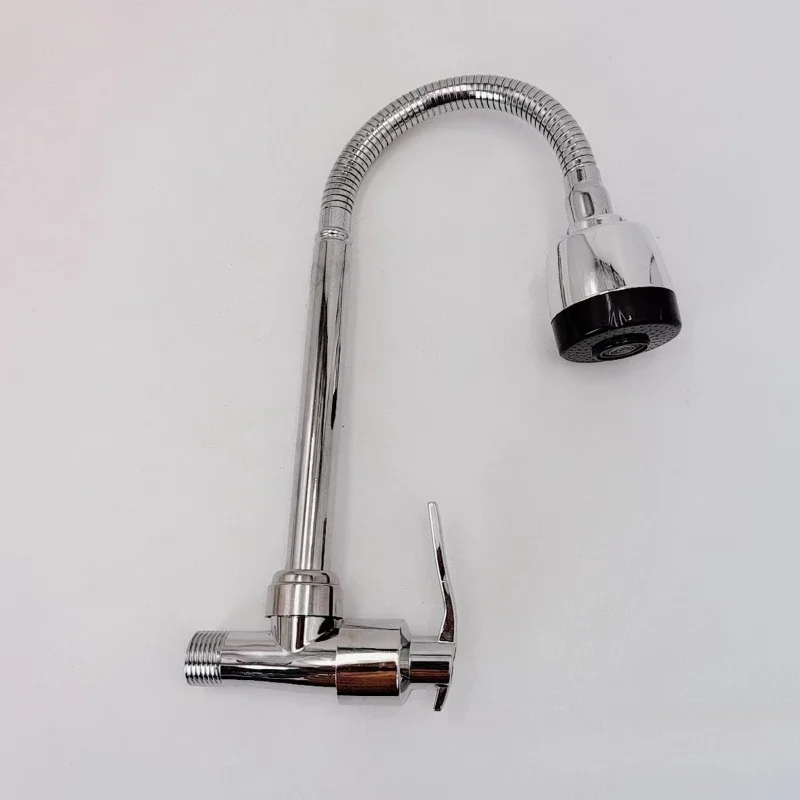 Wall Mounted Faucet, Kitchen, Wall Mounted Single Cold universal Vegetable Basin, Faucet, Kitchen