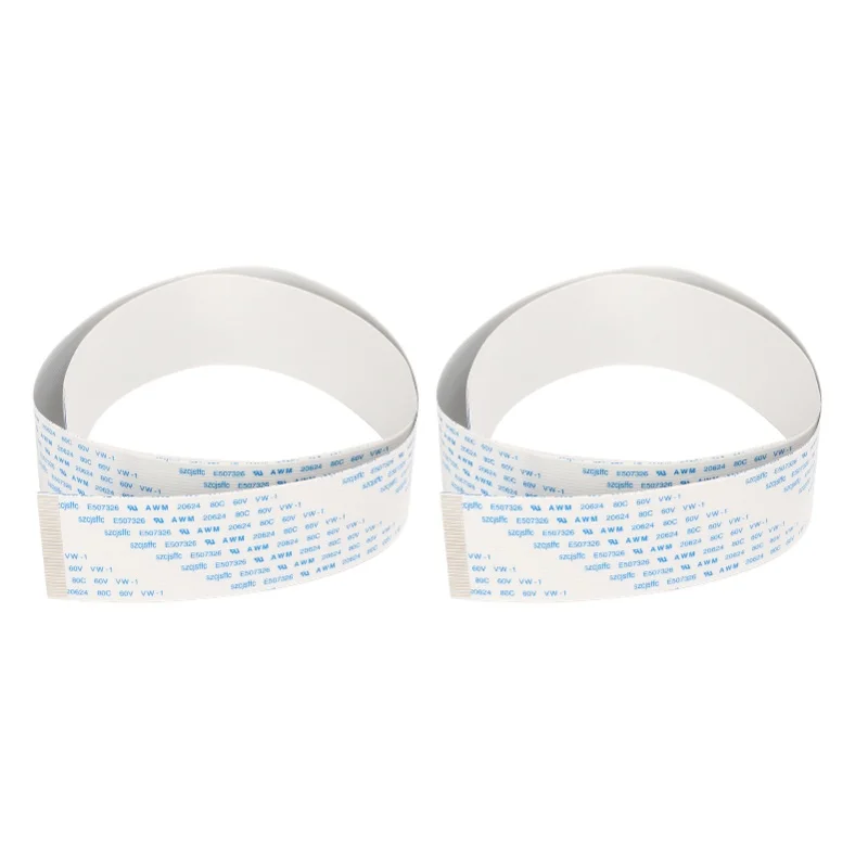 2Pcs Printer Flexible Flat Cable Fast Transmission High Softness FFC Flexible Ribbon Cable For XP600 120cm/47in
