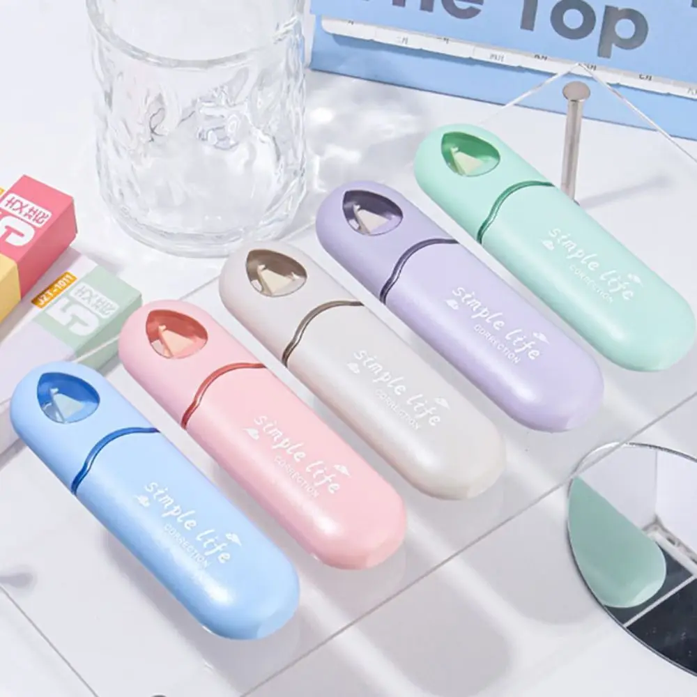 5pcs/set Space Capsule Correction Tape Original Paper Color Silent Correction Roller Invisible White Out Tape School Office