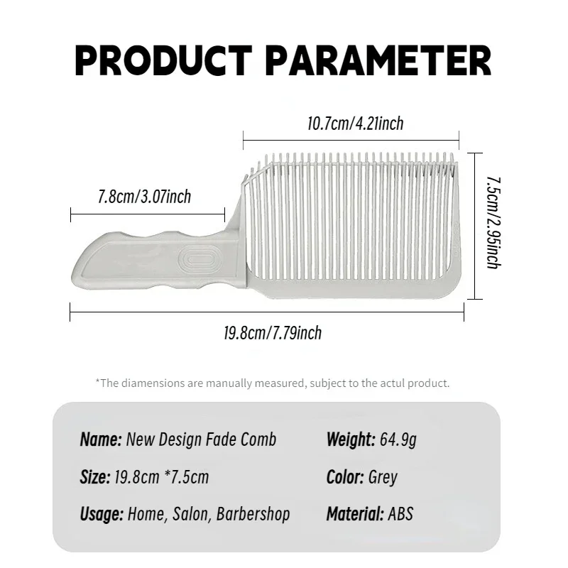 NEW Fading Comb Professional Barber Clipper Blending Flat Top Hair Cutting Comb Brush For Men Heat Resistant Salon Styling Tools