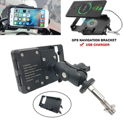 Fit For Kawasaki GTR1400 GTR 1400 gtr1400 2006-2020 2019 Motorcycle USB Charger Mobile Phone Holder Stand GPS Navigation Bracket