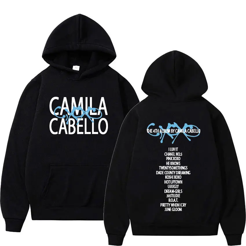 Camila Cabello C XOXO Album Print Hoodie Men Women Casual Fashion Oversized Sweatshirt Retro Harajuku Pullover Hooded Streetwear