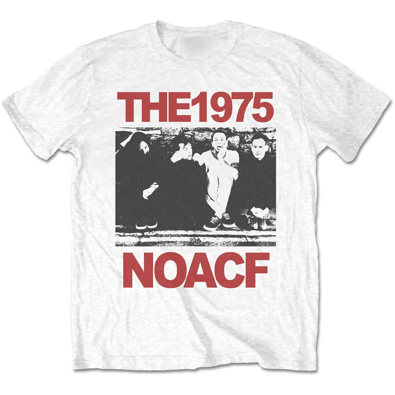 Vtg The 1975 Band Noacf Heavy Cotton White Full Size Unisex Shirt MM565