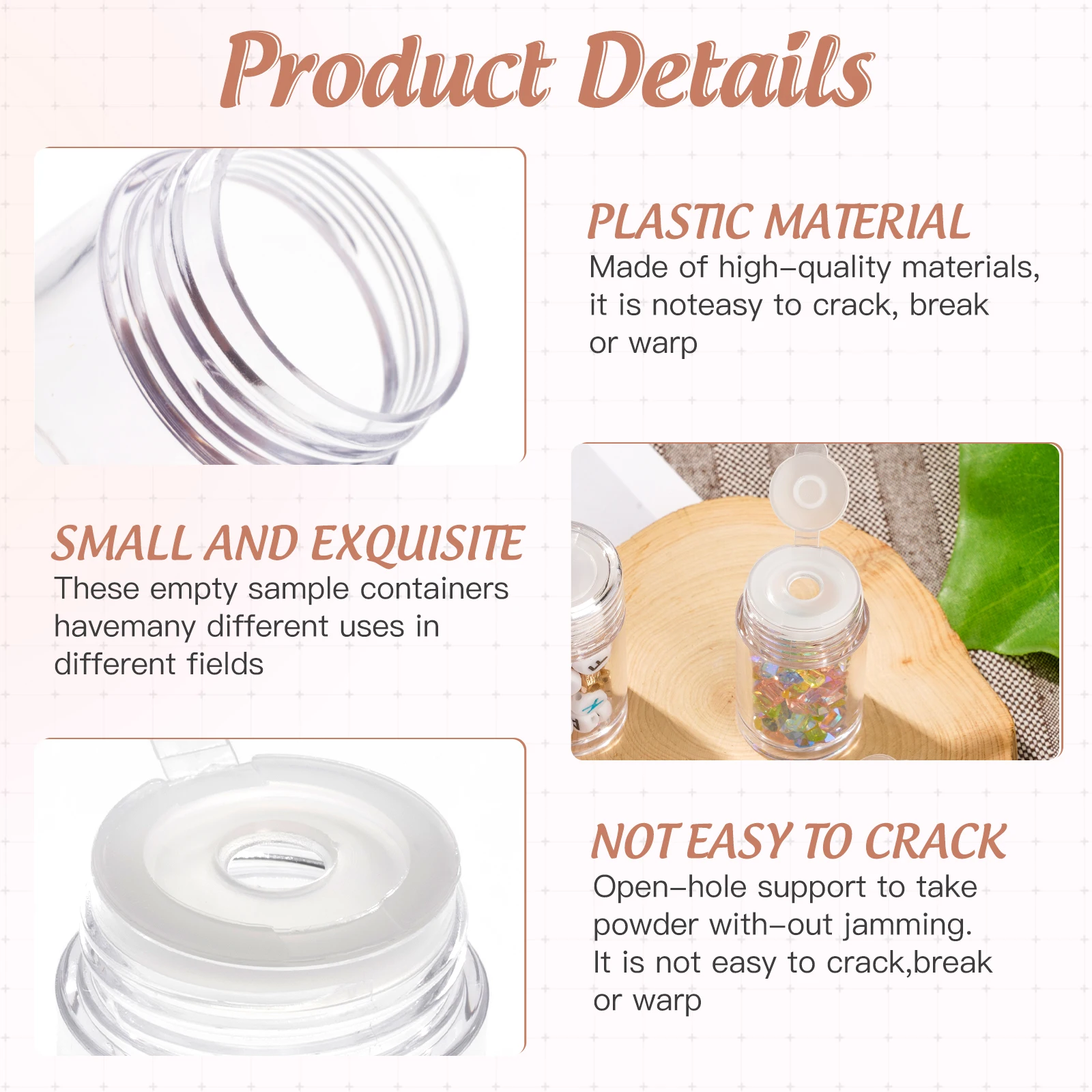 Loose Powder Jar 10ml DIY Makeup Bottle Cosmetic Sifter Empty Container For Travel-friendly Powder Application Makeup Artists
