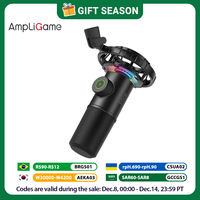 FIFINE Gaming USB Microphone for YouTube,Podcast Dynamic Mic with RGB Light/Light-touch Mute/Gain Knob for PC,Tablet,Record-K658