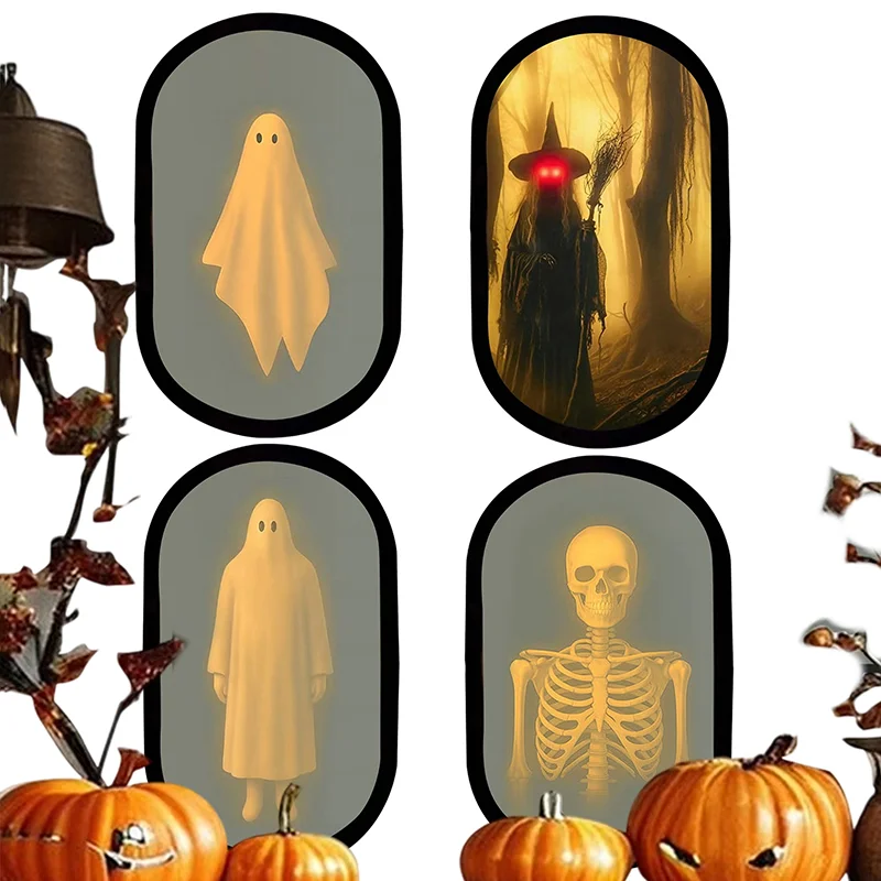 

Lovely Halloween Ghost Hologram Night Light; Spooky Home Decor and Prank Gifts