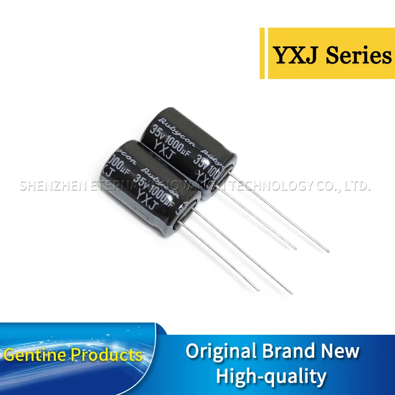 10PCS RUBYCON Long Life Brand New Low Impedance Electrolytic Capacitor 35V1000UF YXJ 12.5X20 35YXJ1000M12.5X20