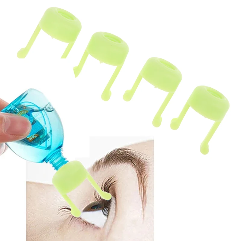 Bouteille d'aide professionnelle en silicone pour les gouttes oculaires, porte-gouttes, transparent, rougeur oculaire, instituts de fatigue, fatigue oculaire, 4 pièces