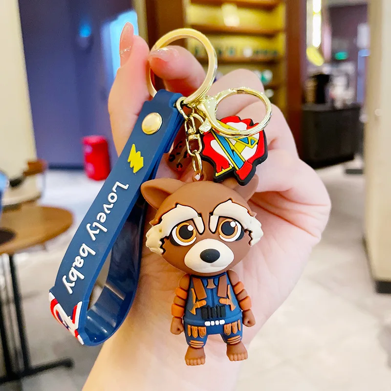 ユーカレイリー　レックストロ　キーホルダー Guardians of the Galaxy Figure Keychain Cute Groot Rocket Raccoon
