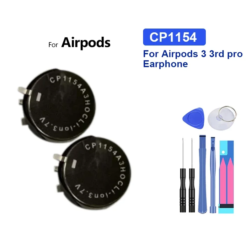 High Capacity Battery CP1154 A2084 A2083 25mah For Airpods 3 3rd pro A2084 A2083 Earphone and Charging Box Portable batteries