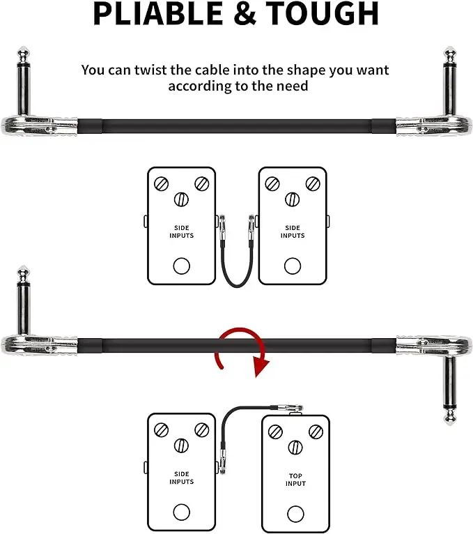 Ghost Fire Guitar Pedal Cables Instrument Effects Pedal Patch Cables for Guitar Effects Pedal Board