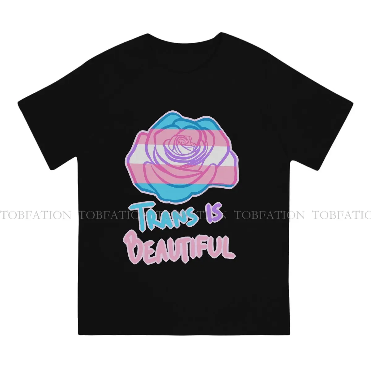 Trans Graphic TShirt Rose Creative Tops Leisure T Shirt Male Short Sleeve Unique