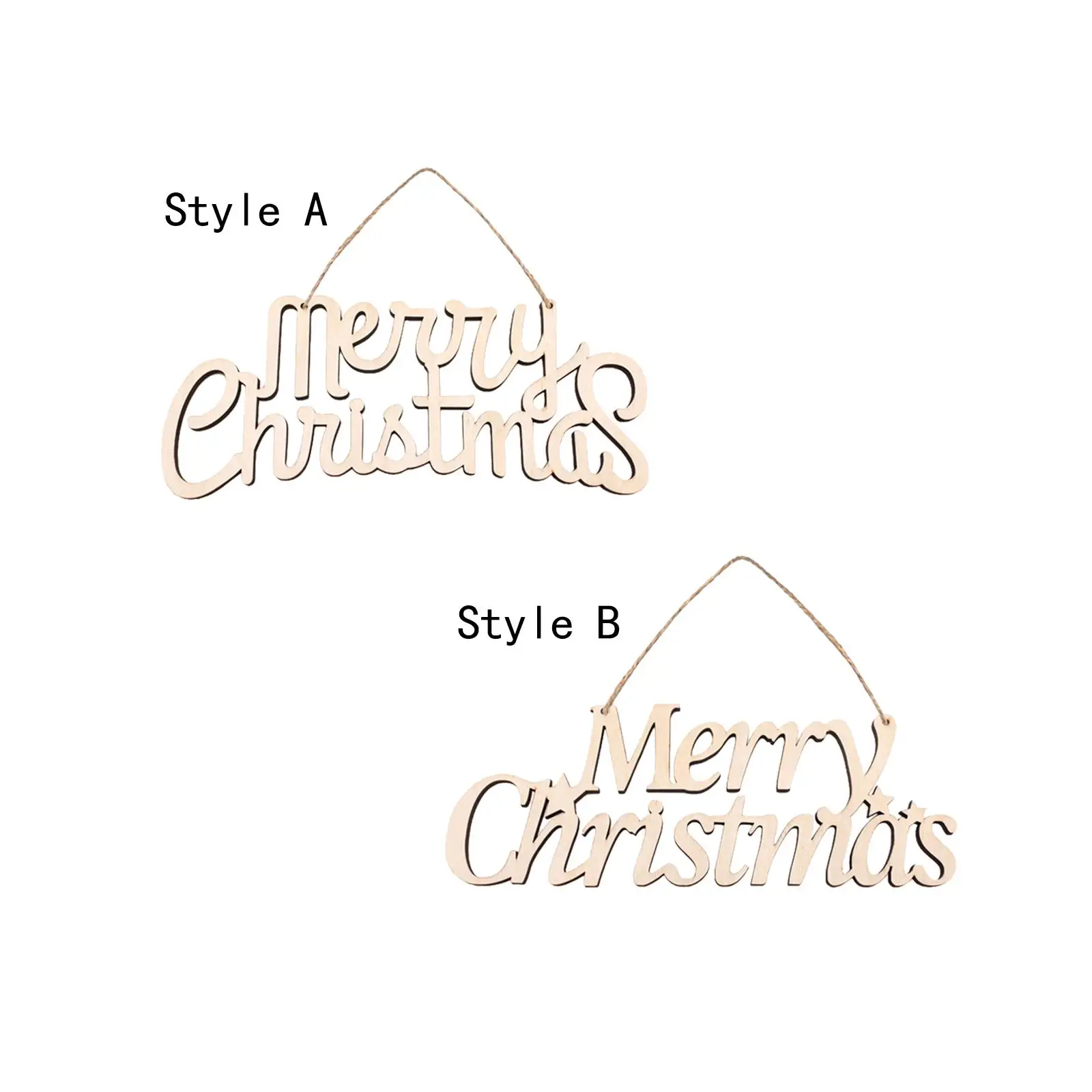 Merry Christmas แขวนผนังไม้ป้ายไม้ Cutout Letter Plaque Holiday Wall Art แผ่นสําหรับเตาผิงงานปาร์ตี้ Yard