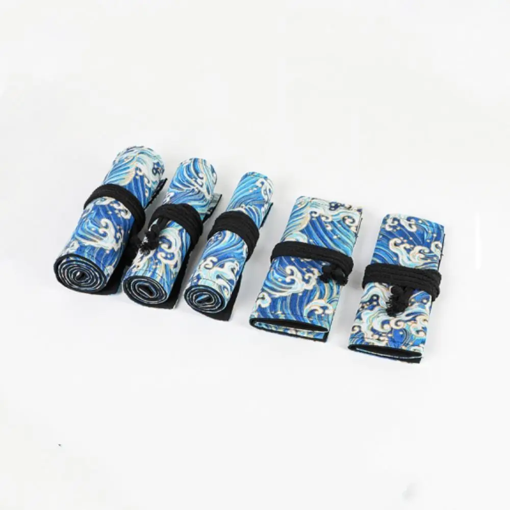 12/24/36/48/72 Holes Holder Canvas Roll Up Pen Curtain Case Storage Pouch Pencil Bag Makeup Wrap