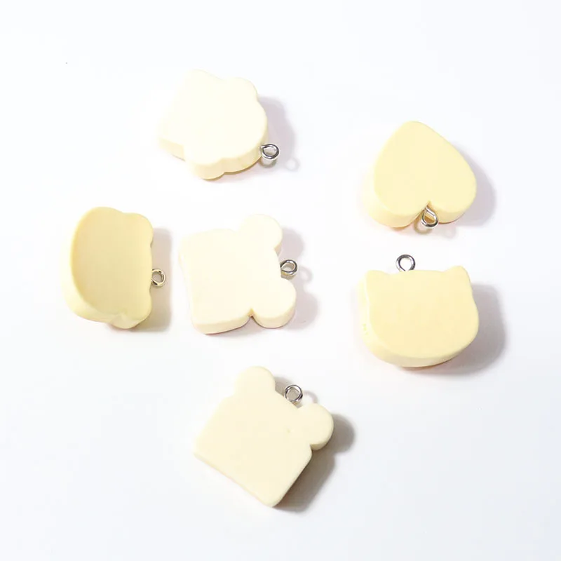 10 Stück Herz-Toast-Brot-Form-Anhänger, Lebensmittel-Anhänger für DIY handgemachte Ohrringe, Halsketten, Armbänder, Schmuckherstellung, Zubehör – Detail 4