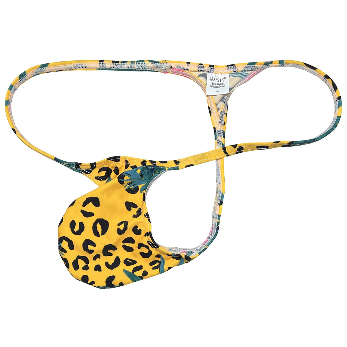 Men's Thong Sexy Underwear Enhancing Pouch Male G-string Mini Bikini Brief Lingerie Low-waist Slip Printed Beach Tangas Sunbathe