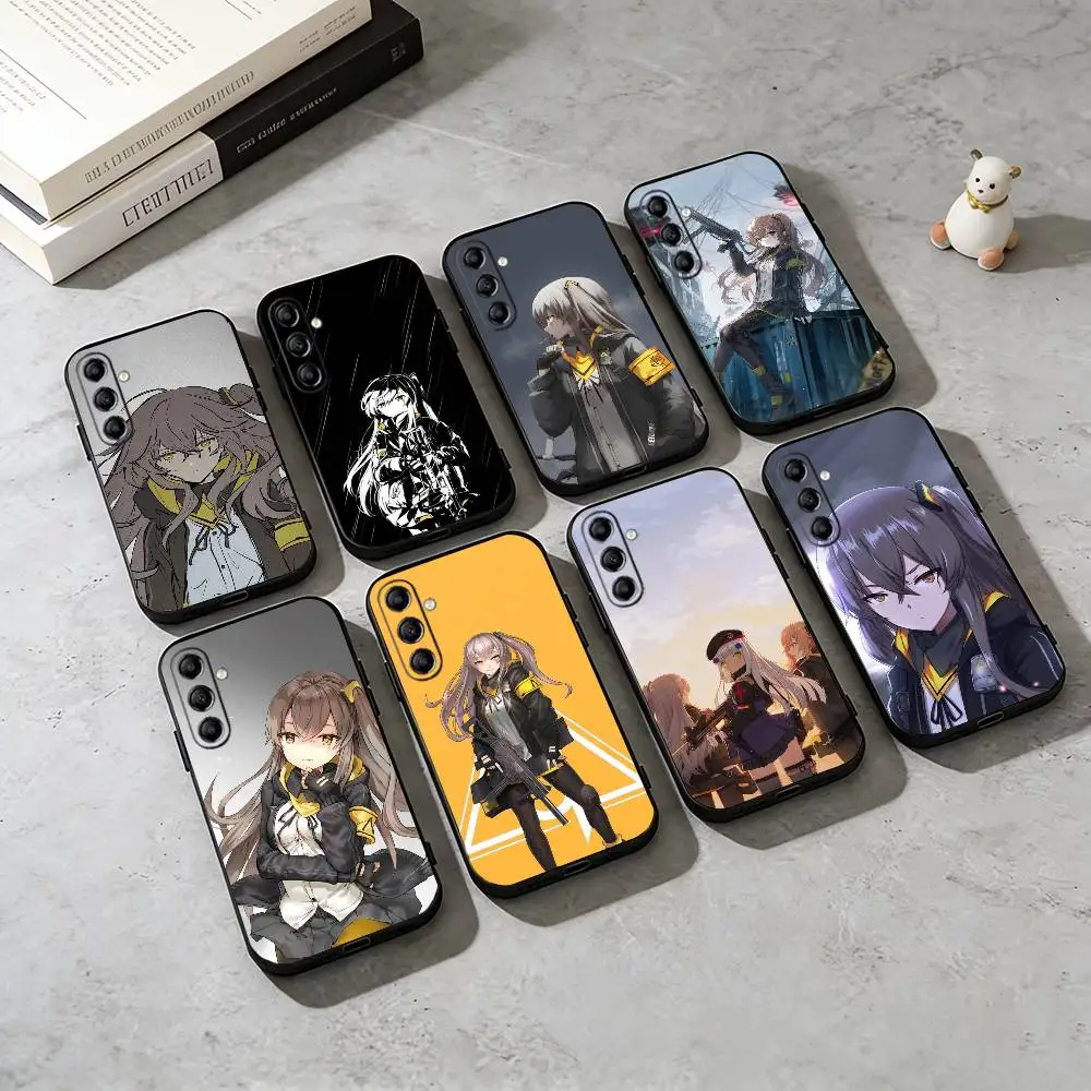 G-Girls Frontline Ump45 Phone Case Black Silicone Soft For Samsung Galaxy A73,A72,A71,A70,A53,A52,A51