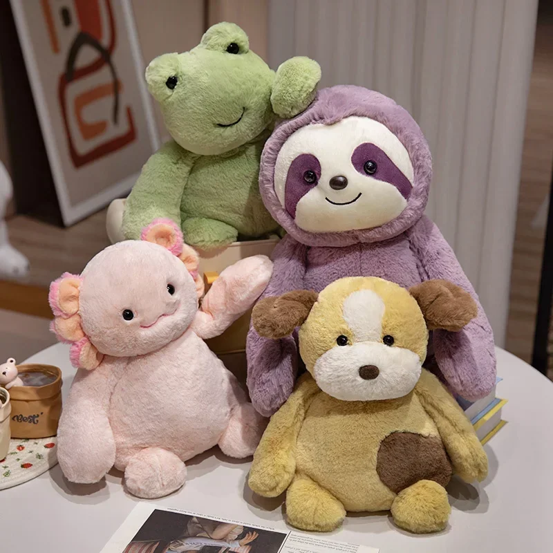 30/40cm Kawaii สัตว์ Fluffy Appeasing ตุ๊กตาของเล่นตุ๊กตา Axolotl Sloth กบลูกสุนัขนุ่ม Plushie Peluche เด็กของขวัญวันเกิด