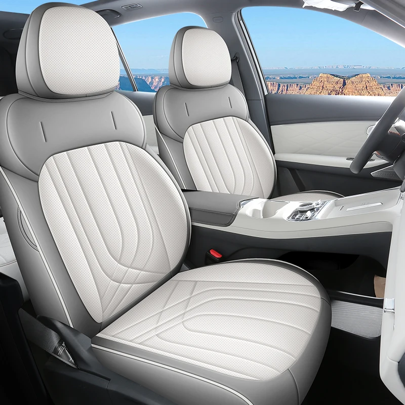 All Inclusive Faux Leather 5 Seats Car Seat Cushion Covers Stylish Auto Interior Protector for Geely Starray EM-i