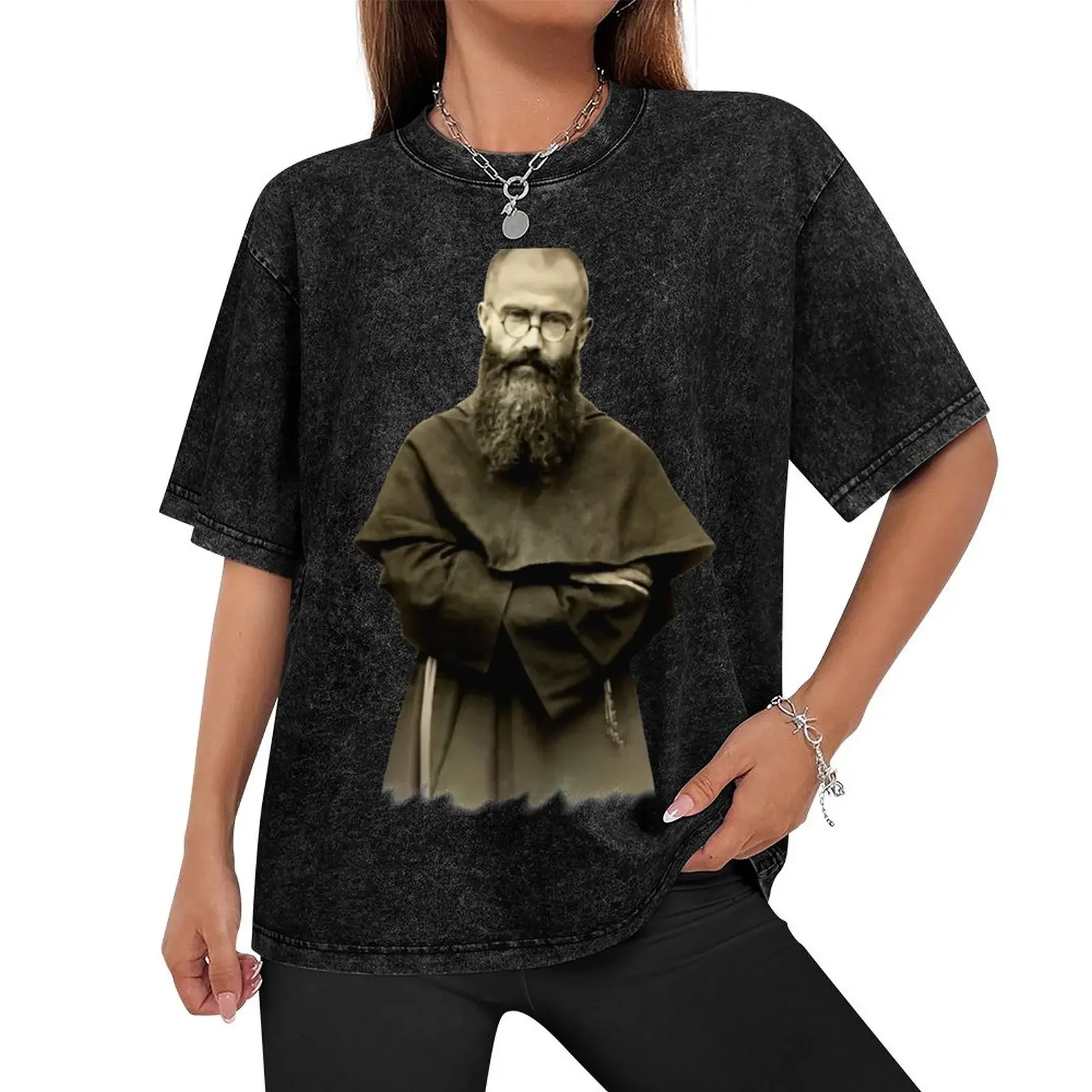 Saint Maximilian Kolbe T-Shirt anime oversizeds sublime Men's cotton t-shirt