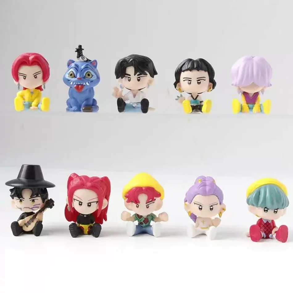 10 sztuk/zestaw Figurki Kpop Demon Hunters w stylu Q, Rumi/Mira/Zoey, figurki akcji z PVC, dekoracja na biurko, lalki, prezent dla fanów na Boże Narodzenie