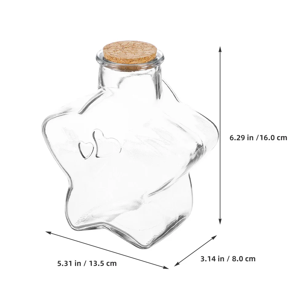 

Mini Glass Empty Wishing Bottle with Cork Stopper for Drift Candy Paper Star Craft Storage Decoration Wishing Bottle