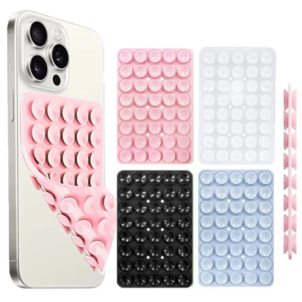 

Double Sided Silicone Suction Cup Phone Case Stand Non Slip Suction Hands-free Wall Stand for Selfies Videos Phone GripBracket