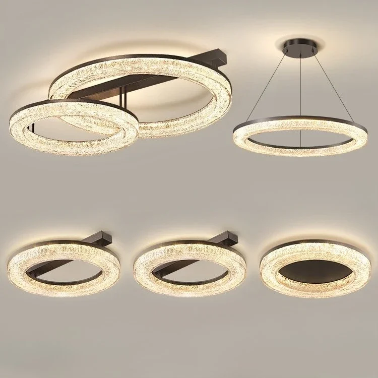 

Italian minimalism, living room, main light, simple and modern, high-end, ice crack ring, ceiling light