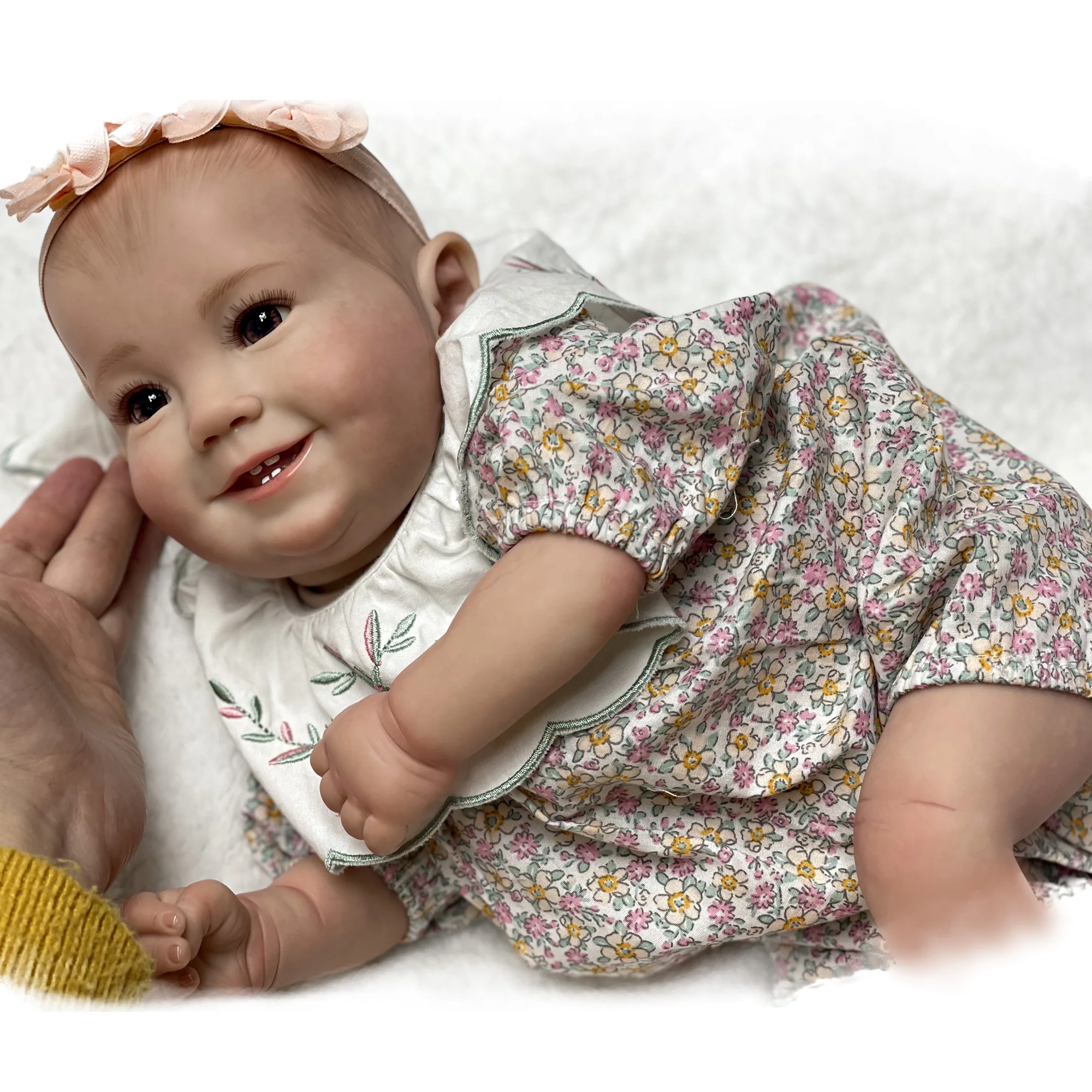 Anjo Doll 50CM Bebe Reborn Dolls Lovely Girl  Handmade Painted Soft Touch Body Reborn Baby Doll Gift Muñecas Reborn Kукла Pеборн