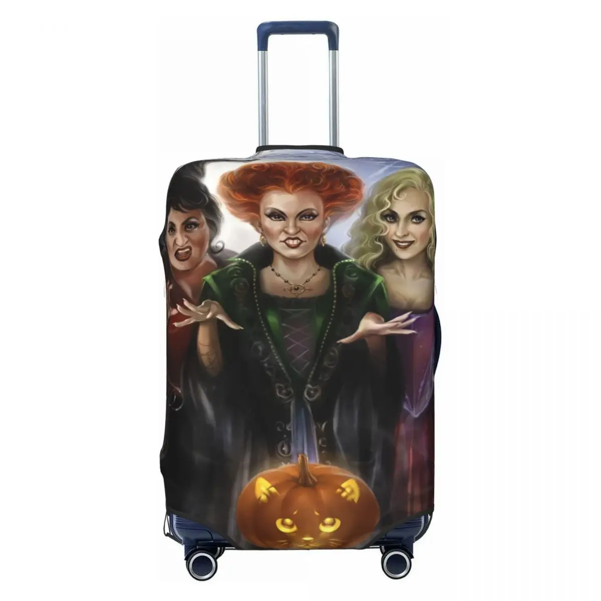 

Custom Halloween Hocus Pocus Witch Luggage Cover Protector Funny Horror Movie Travel Suitcase Protective Cover for 18-32 Inch