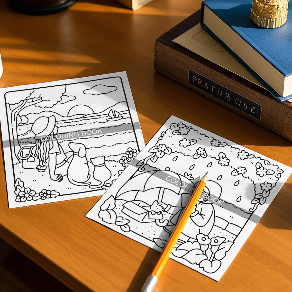 Girl Moments Adult Coloring Book for Adults Cute Cozy Daily Activities Cozy Spaces Design Stress Relief Relax Drawing Gift Book image 5