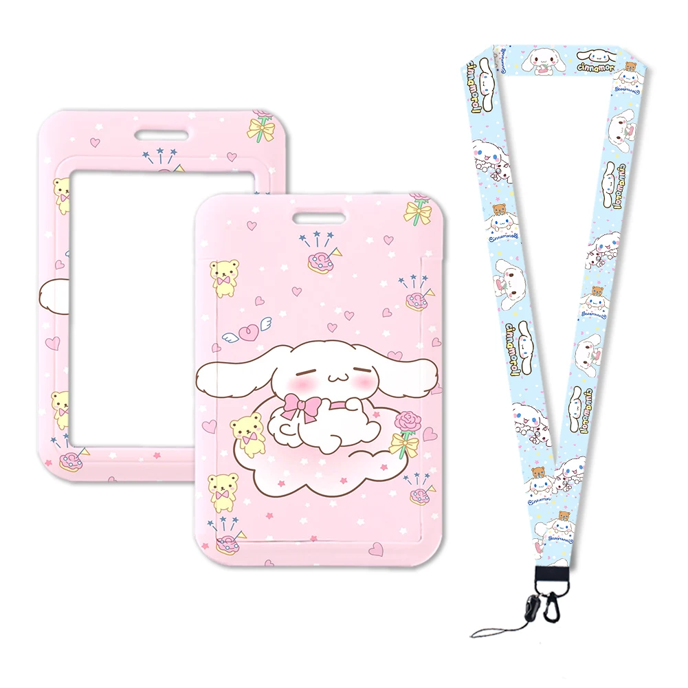 W Cute Student Bus Subway portacarte Cinnamoroll bambini Cartoon Anime portacarte multifunzionale regalo