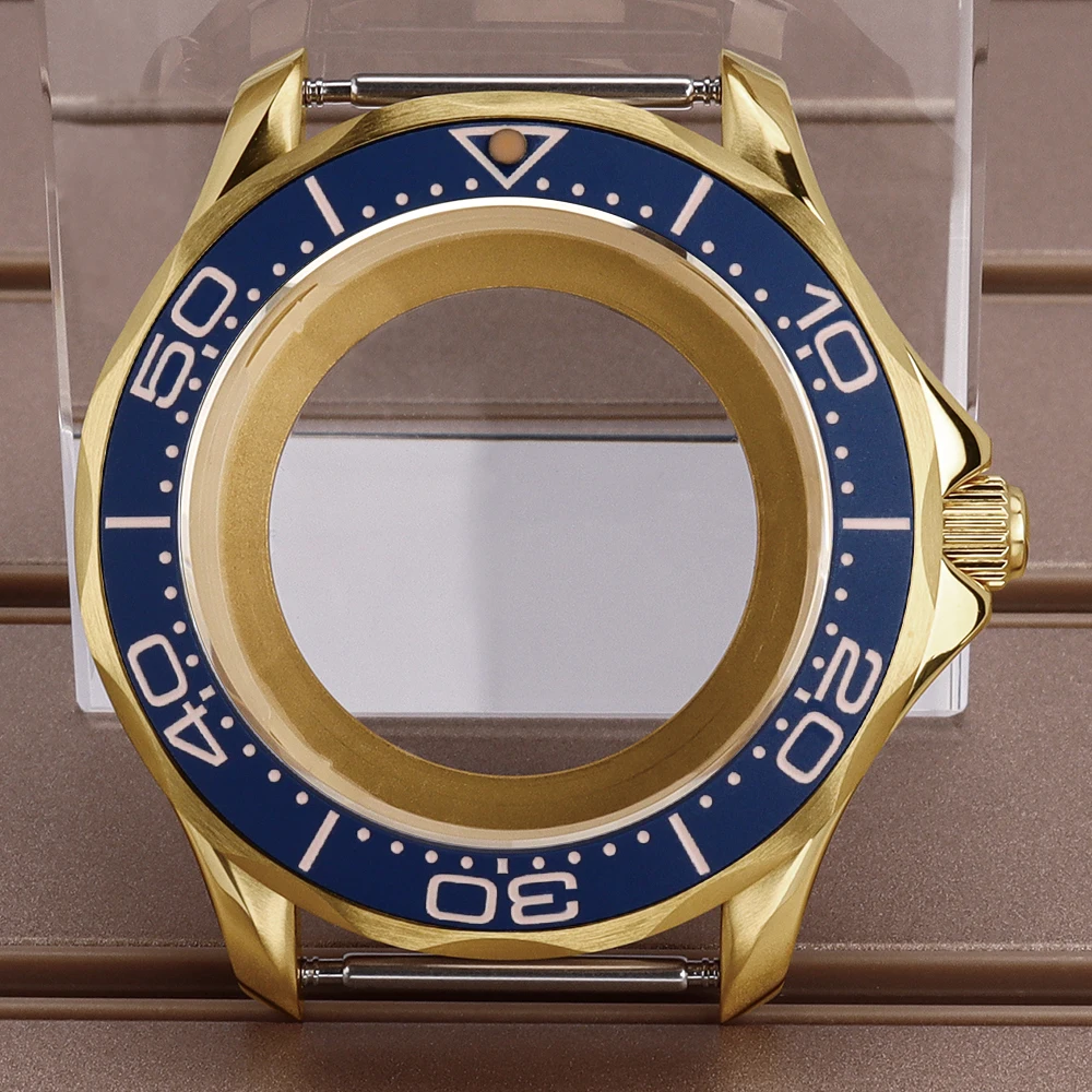 

41mm NH35 Watch Case Sapphire Glass Transparent Back For Mod Seamaster 300 NH34 NH35 NH36/38 Automatic Movements Waterproof Part