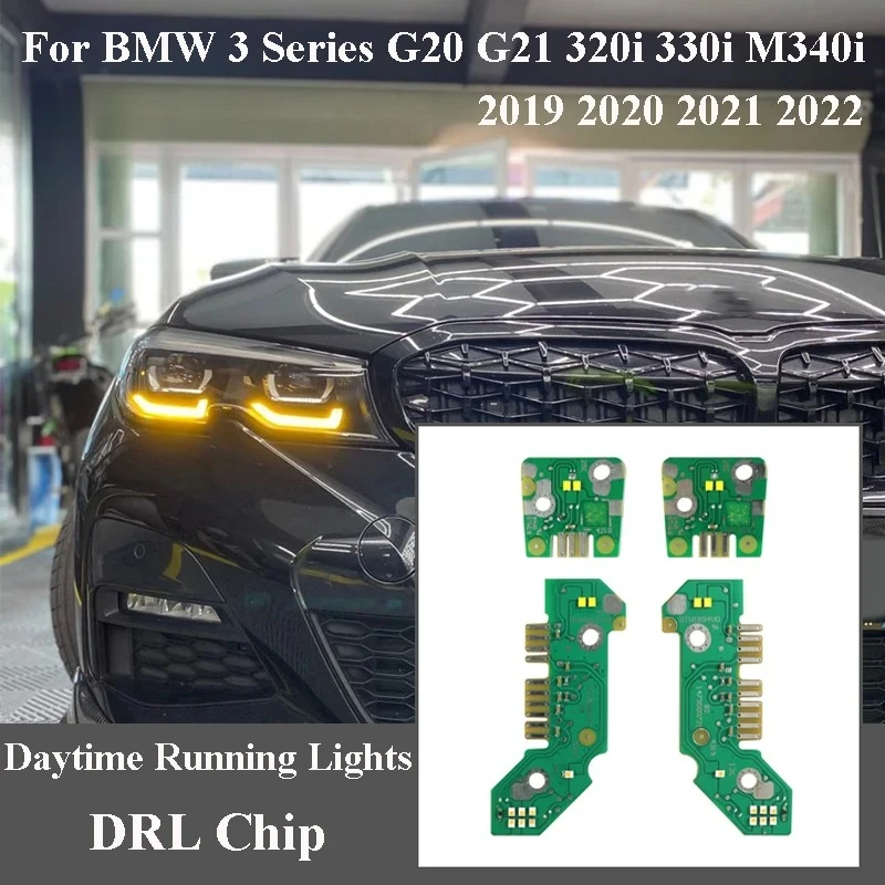 

For 2021 BMW 330i 3 Series G20 G21 2020-2022 Yellow CSL Angel Eyes DRL Boards LED Headlight Modules Daytime Running Lights Chip