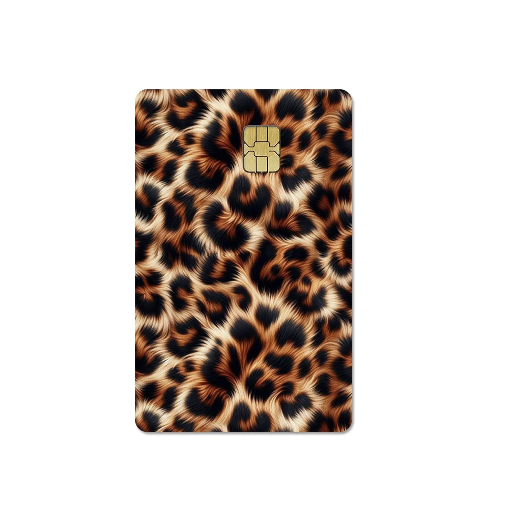 Premium Leopard Print Card Sticker Set Waterproof PVC Bank Card Skin Cover Stylish Credit Card Protection Decal Skin Gifts view 6
