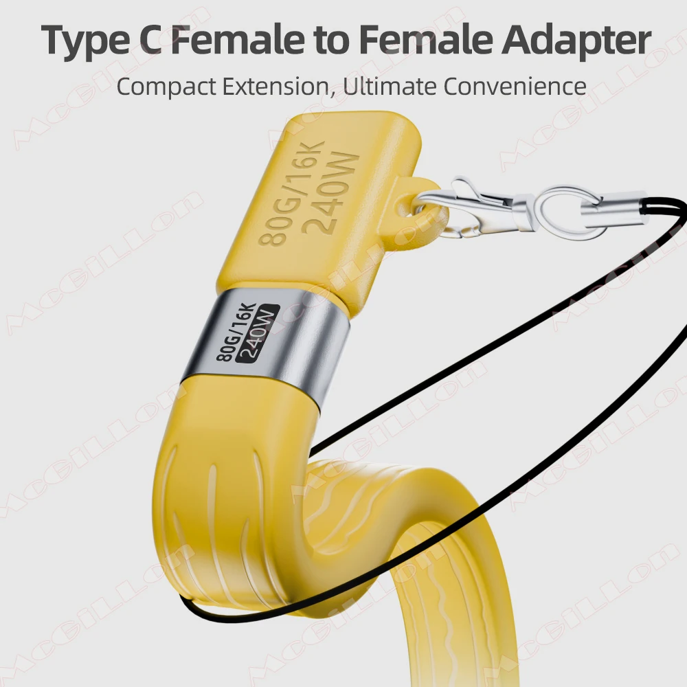 Schlüsselanhänger 240W 80Gbps USB4 Gen4 Kurzes USB-C zu USB-C Kabel Schnelles Laden Typ-C Datenübertragung 16K Daten-Lade-Verlängerungskabel – Detail 5