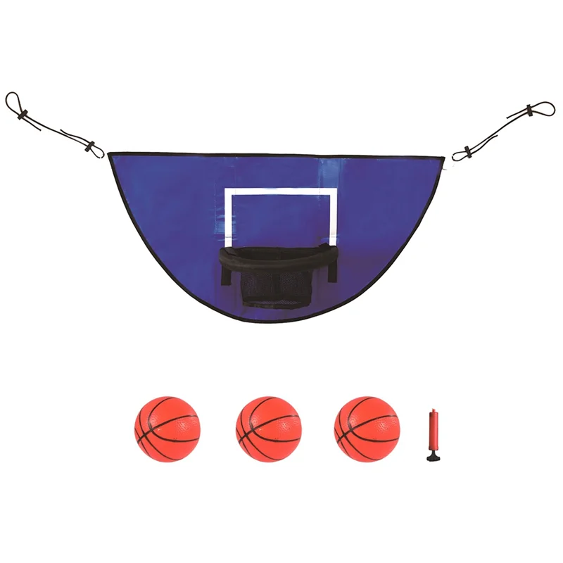 A91-Trampoline Basketball Hoop with Mini Basketball Easy to Install Basketball Hoop Trampoline for Breakaway Safe