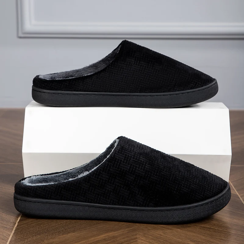 

YRZL Warm Slippers for Men House Shoes Non-Slip Indoor Comfortable Lightweight Winter Slip On Mens Warm Slippers