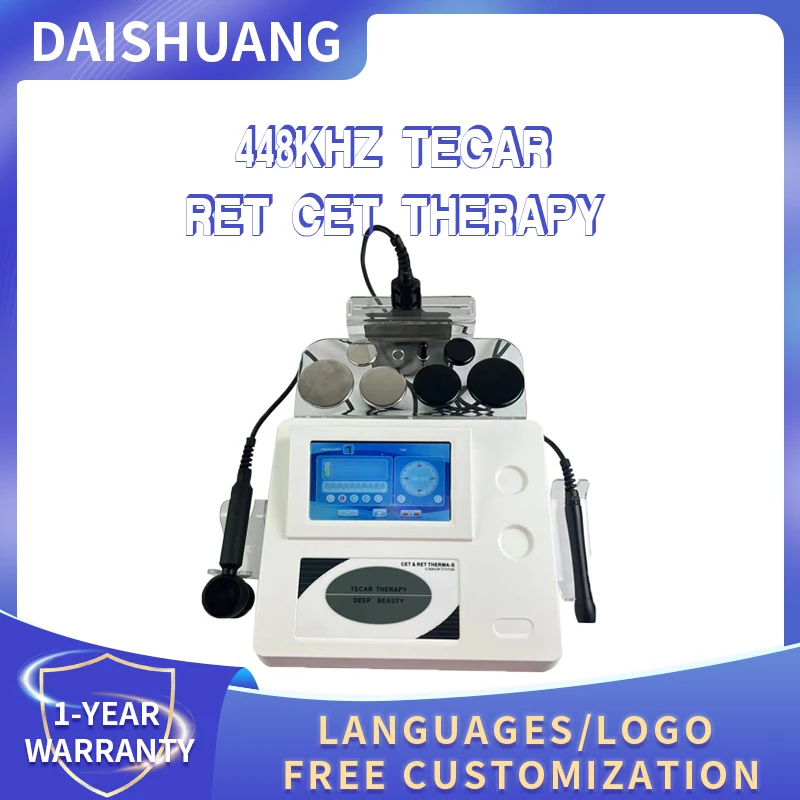 448KHz Indiba Spain Tecar RET CET Therapy Monopolr RF Diathermy Pain Recovery  Face Lift Wrinkle Removal Radio Frequency Machine