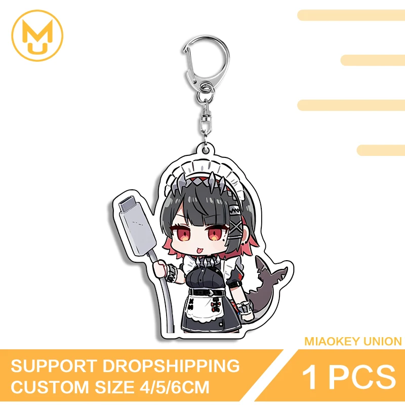 Chibi Cartoon Zenless Zone Zero Ellen Joe Shark Girl Popular Peripheral Trendy Acrylic Keyring Eye Catching Fashion Jewelry