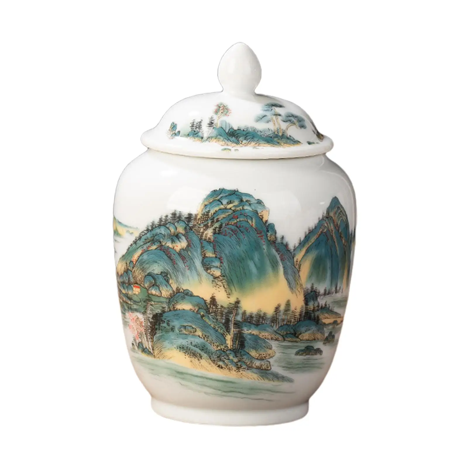 Ceramic Ginger Jar Asian Ginger Jar Vintage Chinoiserie Ornaments Porcelain Jars for Table Decoration Desktop Party
