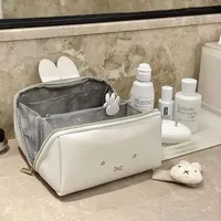 Kawaii Miffy Rabbit Cute Shape Hand Makeup Bag Multi-functional Portable Toiletry Storage Bag Christmas Toy Gift for Girls